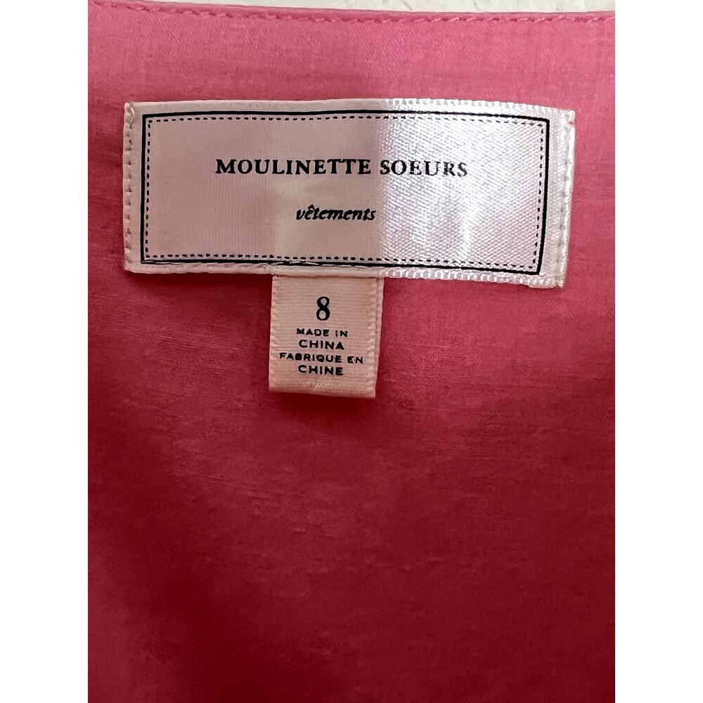 Moulinette Soeurs dess size 8 pink/white eyelet trim lined couquette, feminine - Picture 12 of 15